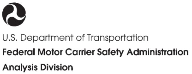 Logo, U.S. Department of Transportation, Federal Motor Carrier Safety Administration, Analysis Division
