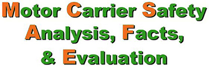 MCSAFE Banner, Motor Carrier Safety Analysis, Facts, and Evaluation