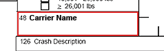 Small space for Carrier Name
