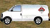 Cargo Van with Hazmat Placard