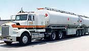 Double Tanker with Hazmat Placard